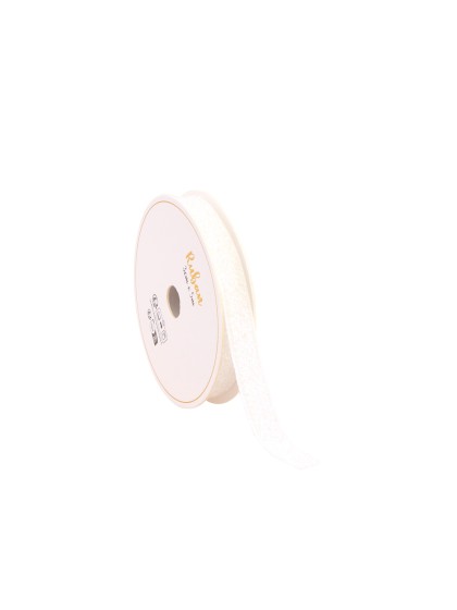 WHITE GLITTER RIBBON 10MM X 3M