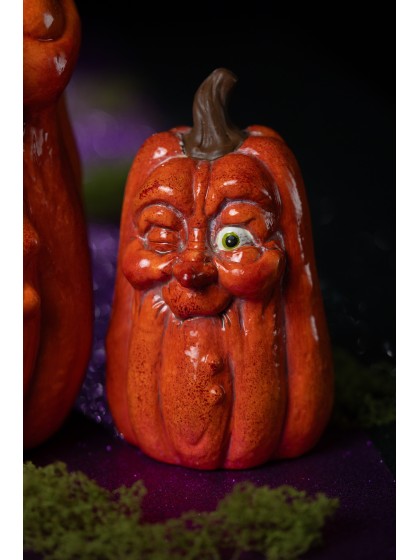 CITROUILLE VISAGE CLIN D’OEIL PETITE 8.5CM X 9CM X 14.4CM