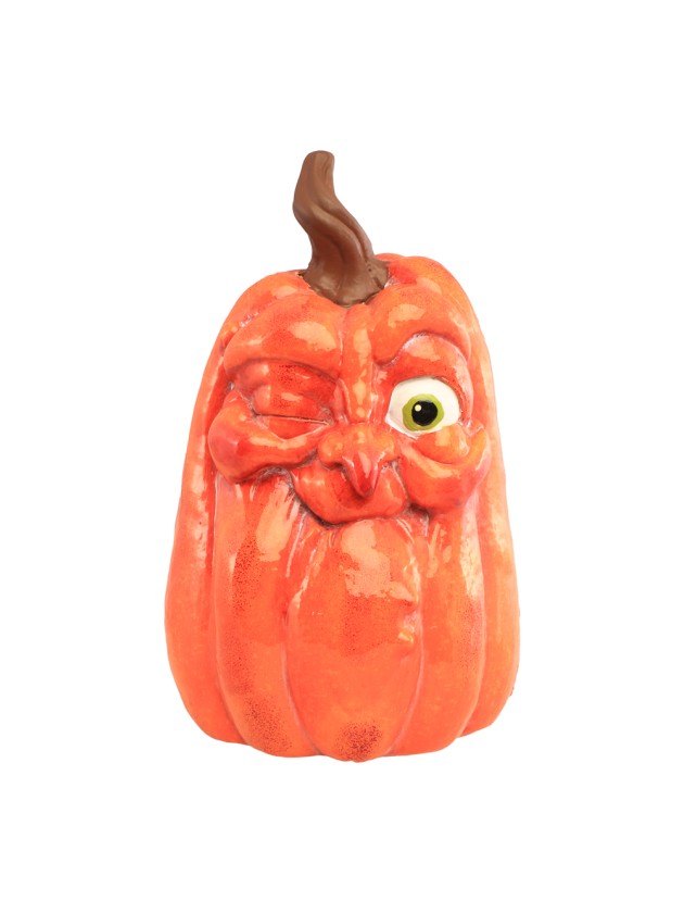 CITROUILLE VISAGE CLIN D’OEIL GRANDE 18.5CM X 18CM X 32CM