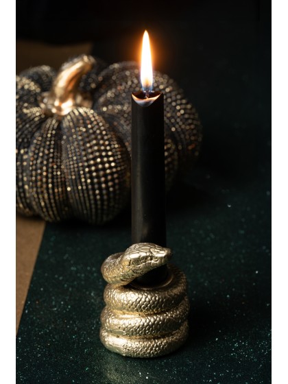 KERZENHALTER SCHLENGEL GOLD DIA 5.5CM X 7.5CM