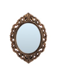 MIROIR NOIR ET BRONZE ANTIQUE 29CM X 40CM X 1.5CM