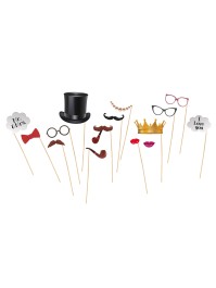 PHOTO-BOOTH-SET VINTAGE 15PCS 