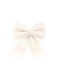 NOEUD FOURRURE BLANC 29CM X 4CM X 40CM