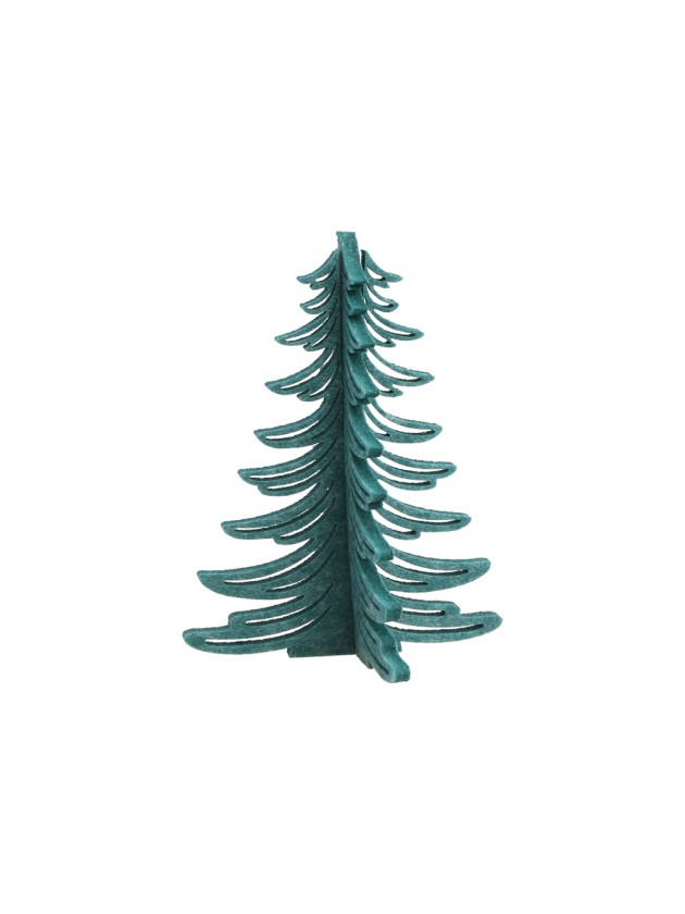 SAPIN FEUTRINE 3D AJOURE VERT 18CM X 18CM 23CM