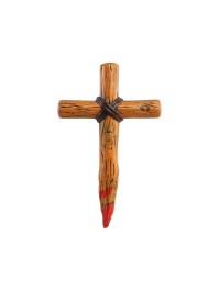 BLOODY PLASTIC CROSS STAKE 18CM X 5CM X 30CM