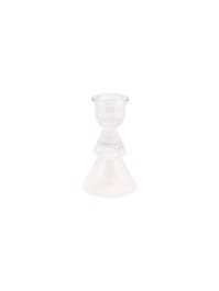 PORTE FACKELKERZE TANNE GLAS TRANSPARENT DIA 6CM X 10CM