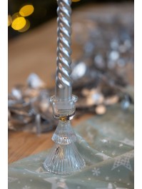PORTE FACKELKERZE TANNE GLAS TRANSPARENT DIA 6CM X 10CM