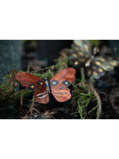 SKULL WINGS BUTTERFLY TO CLIP - 4 ASS 13CM X 1.5CM X 10CM