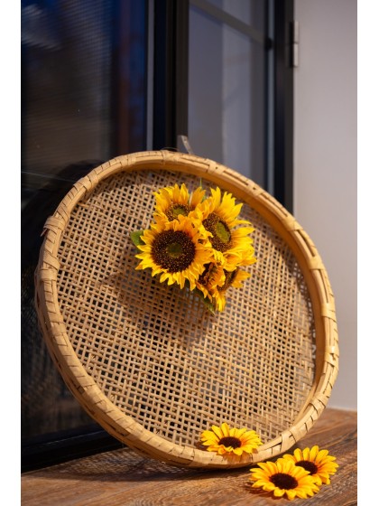 BLUMENSTRAUSS 5 SONNENBLUMEN GELB DIA 21CM X 25CM