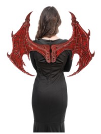 FLÜGEL AUS DEMON SCHAUM ROT 74CM X 62CM X 3CM