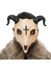 MASKE SKELETT BETE HÖRNER 28CM X 9CM X 24CM