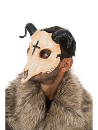 MASKE SKELETT BETE HÖRNER 28CM X 9CM X 24CM