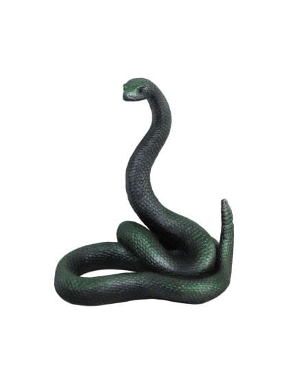 SERPENT RESINE VERT IRISE 16.5CM X 12CM X 18CM