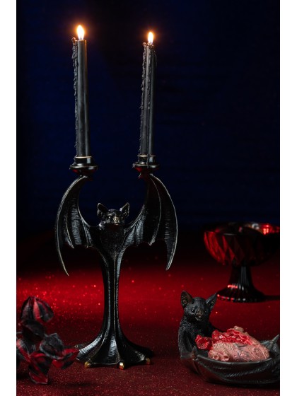 CHANDELIER RESINE CHAUVE-SOURIS NOIR 21.5CM X 15.5CM X 34.8CM