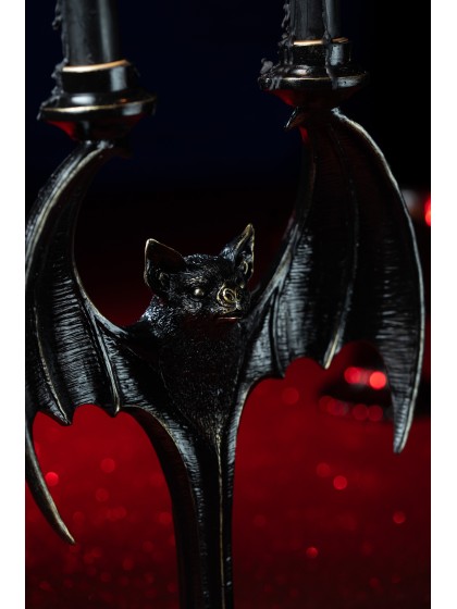 CHANDELIER RESINE CHAUVE-SOURIS NOIR 21.5CM X 15.5CM X 34.8CM