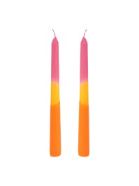 SET 2 MULTICOLORED TAPER CANDLES DIA 2CM X 25CM