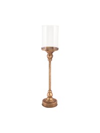 MAJESTIC BRUSHED MATT GOLDEN CANDLE HOLDER DIA 12.5CM X 61CM