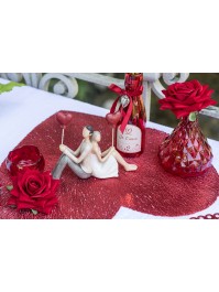 SET DE TABLE PVC COEUR ROUGE 38CM X 38CM