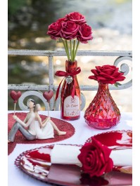 BOUTEILLE VERRE ROUGE COEUR JE T’AIME DIA 5.5CM X 16CM