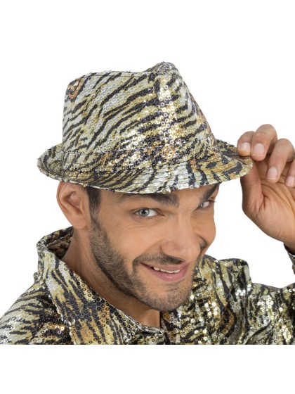 HUT TIGER GOLD PAILLETTEN Einheitsgröße