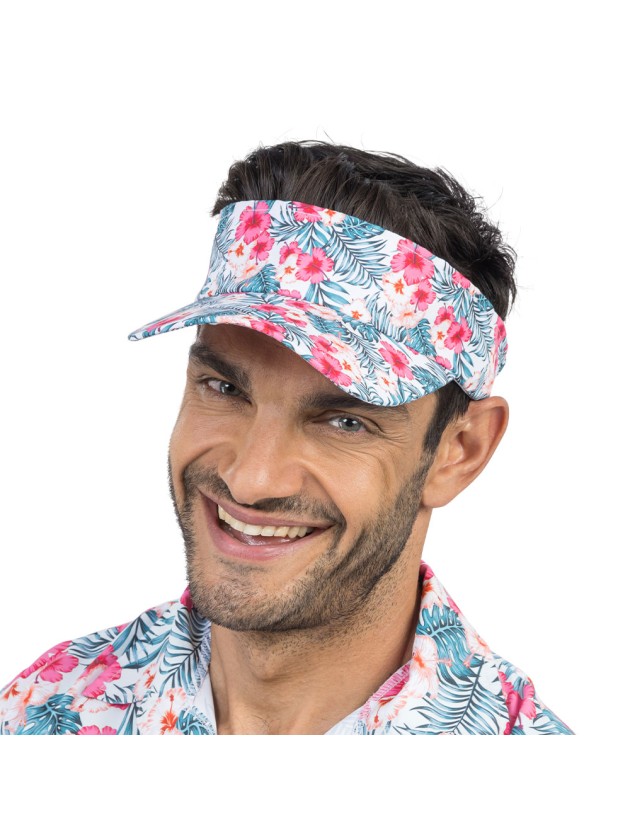 HIBISCUS HAWAIIAN VISOR CAP ONE SIZE