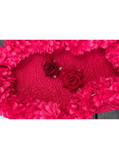GARDEN ROSE JACQUARD TABLE RUNNER 28CM X 3M