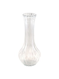 CLEAR VICTORIA GLASS VASE DIA 10CM X 22.5CM