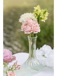VASE VICTORIA GLAS TRANSPARENT DIA 10CM X 22.5CM