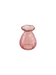MINI VASE COROLLE VERRE ROSE NYMPHEA DIA 7CM X 9CM