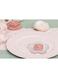 CLEAR GLASS GAZE CANDLE HOLDER BASE DIA 11.5CM X 1.8CM