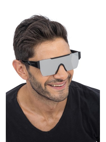 SILVER MIRROR EFFECT GLASSES 15CM X 15CM X 5.2CM
