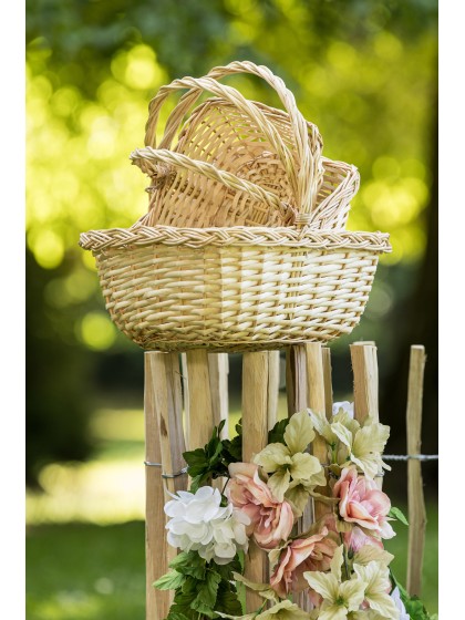 SET 3 KÖRBE WEIDE NATUR 29X10X30CM/ 24X9X25CM/ 17X8X20CM