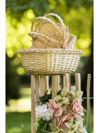 SET 3 NATURAL WILLOW BASKETS 29X10X30CM/ 24X9X25CM/ 17X8X20CM