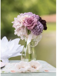 PURPLE/LAVANDER/ALMOND ROMANCE BUNCH DIA 20CM X 32CM
