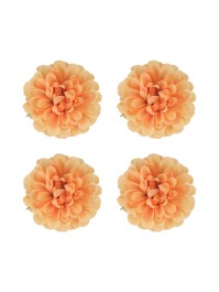 4 DAHLIAS ORANGES DIA 8.5CM X 5CM
