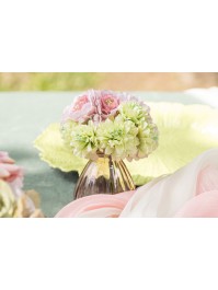 MINI BLUMENSTRAUSS KAMELIE ROSA BLUSH 11CM X 8CM X 13CM