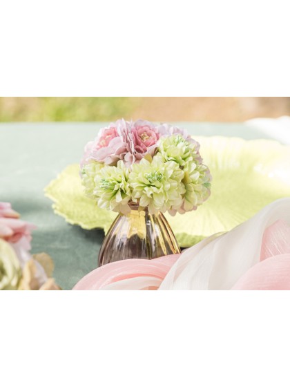 MINI WATERLILY GREEN ZINNIA BUNCH 9.5CM X 5.5CM X 12.5CM