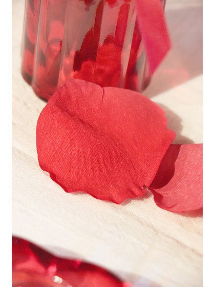 SACHET 250 PETALES DE ROSES 3D ROUGE ENV 4CM X 4CM