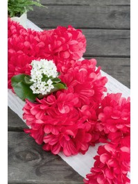 GUIRLANDE FLEURS ROUGES DIA 9CM X 220CM