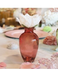 VASE VERRE HERA ROSE BLUSH 7CM X 7CM X 12.5CM