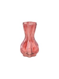 PINK BLUSH ALIZA GLASS VASE 9CM X 9CM X 14.5CM