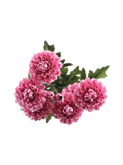 BOUQUET 3 TIGES TAGETES FRAMBOISE 12CM X 8CM X 59CM