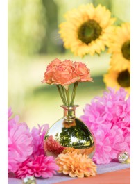 BUNCH OF 6 ORANGE ROSES DIA 12CM X 23CM