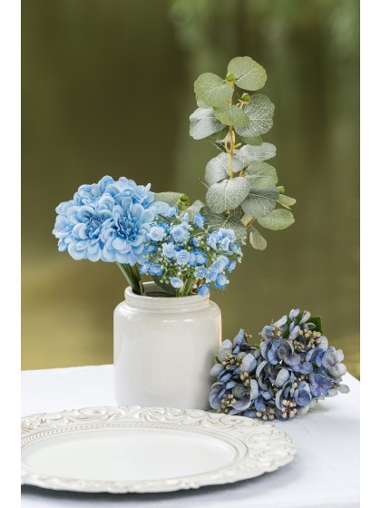 BLUMENSTRAUSS 6 KAMELIE BLAU DIA 11CM X 23CM