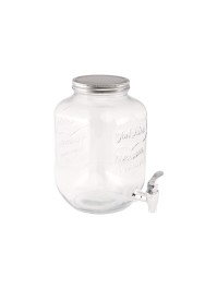 LIMONADENSPENDER IN GLAS 4L 15.5CM X 15.5CM X 27CM