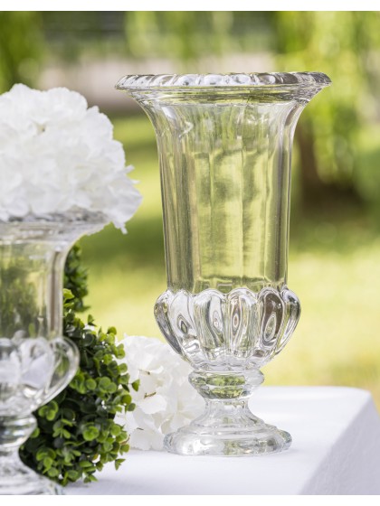 VASE VERRE FLORENCE TRANSPARENT 21.5CM X 21.5CM X 37.5CM
