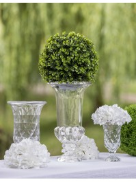 VASE GLAS FLORENCE TRANSPARENT 21.5CM X 21.5CM X 37.5CM