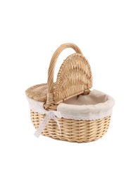 PANIER PIQUE NIQUE EN OSIER 28CM X 20CM X 26CM