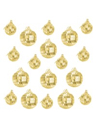 BOX AUS 18 DISKOKUGELN GOLD 10PCS DIA 3CM / 8PCS DIA 5CM
