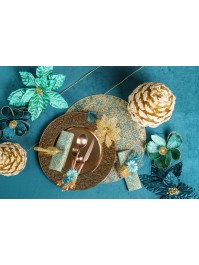 GOLDEN PVC SHINY PLACEMAT DIA 38CM X 0.1CM